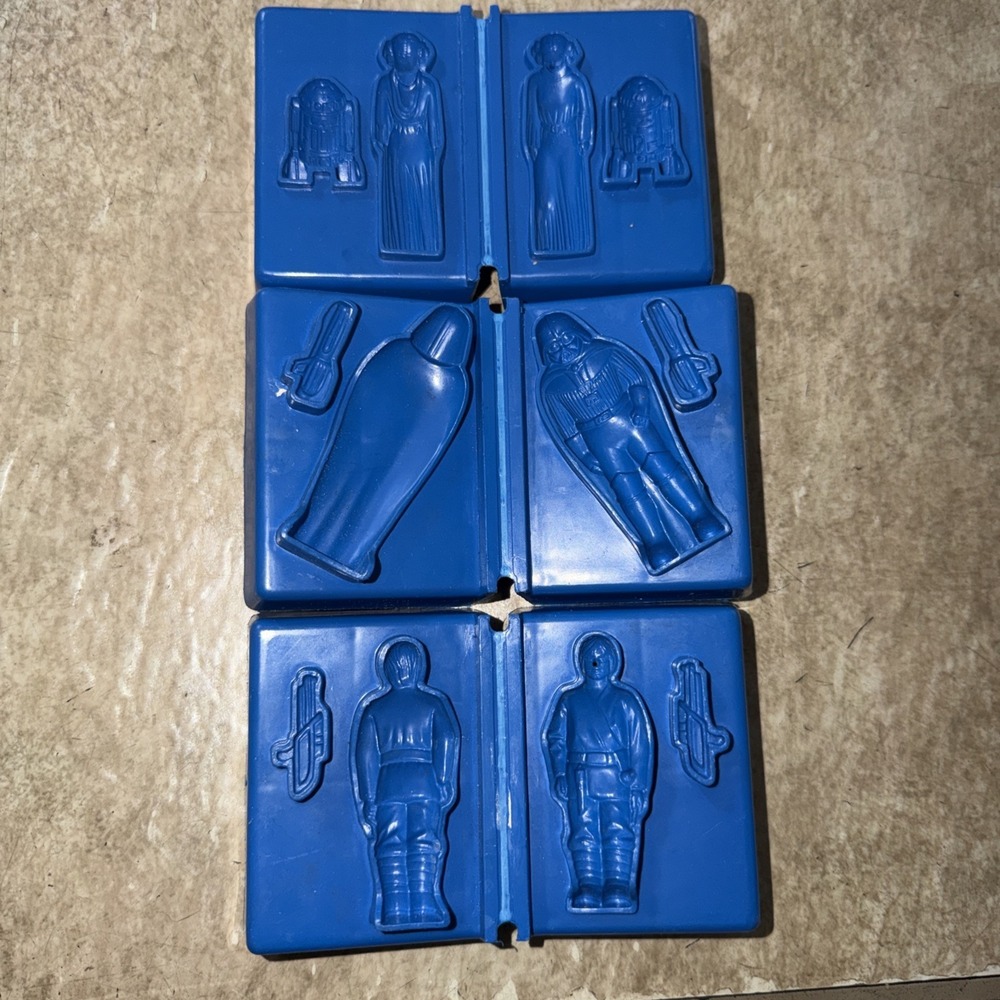 Vtg STAR WARS 78 Play Doh Mold SET DARTH VADER LUKE SKYWALKER PRINCESS LEIA R2D2